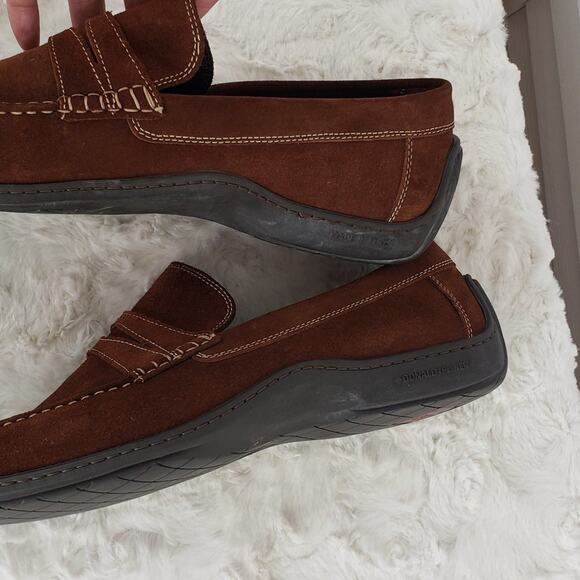 Donald Pliner Endo Brown Suede Loafers Size 10.5 - Picture 5 of 10